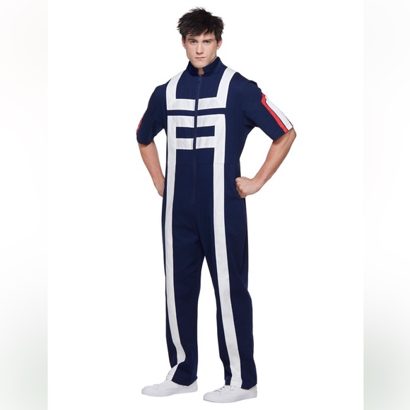 Adult My Hero Academia Gym Tracksuit Navy Halloween - Picture 2 of 13